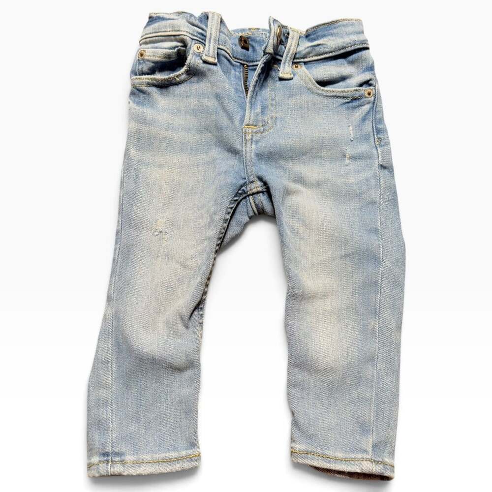 Baby Gap Skinny Jeans 18-24 Months Light Wash Distressed Stretch Denim NWOT
